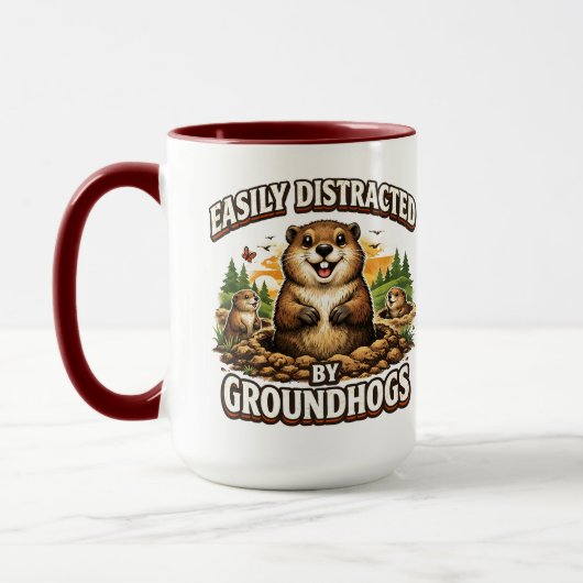 Coole Groundhog Day Bosmarmot | Grappige Februari Mok (Links)