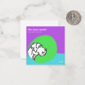 coole grün lila GRAFISCH ONTWERP Nota Kaart Notitiekaartje (Voorkant / Achterkant in situ)