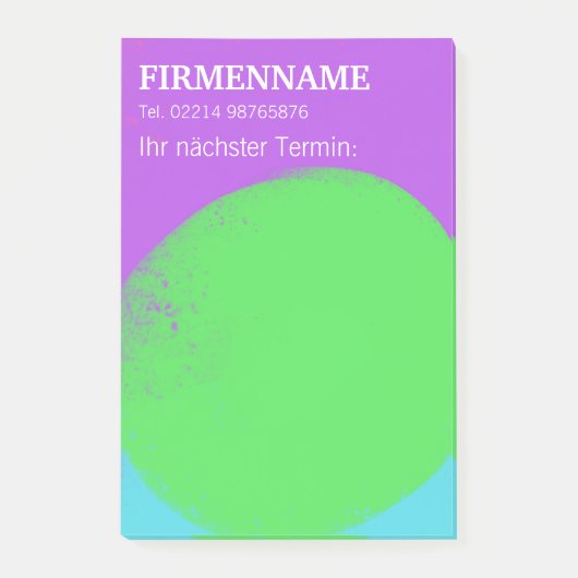 coole grün lila Klebezettel Terminerinnerung Post-it® Notes (Voorkant)