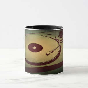 Coole Grunge Retro Platenspeler Mok