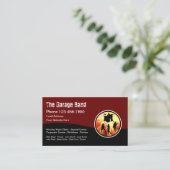 Coole Grunge Rock and Roll Garage Band Visitekaartje (Staand voorkant)