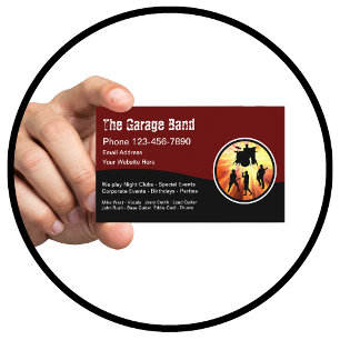 Coole Grunge Rock And Roll Garageband Visitekaartje