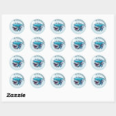 Coole Haai Personaliseer Ronde Sticker (Vel)
