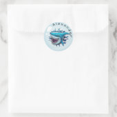 Coole Haai Personaliseer Ronde Sticker (Tas)