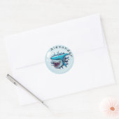 Coole Haai Personaliseer Ronde Sticker (Envelop)