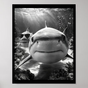 Coole Haaien Dier Selfie  Poster