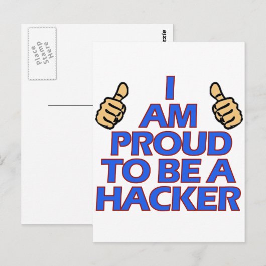 coole Hacker-design Briefkaart (Voorkant / Achterkant)