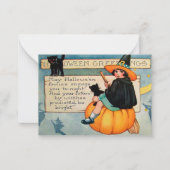 coole  Halloween-heksendag Notitiekaartje (Voorkant)