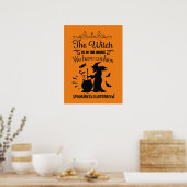 coole Halloween-heksenwoordkunst Poster (Keuken)