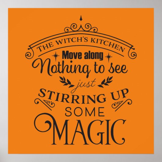 coole Halloween-heksenwoordkunst Poster (Voorkant)