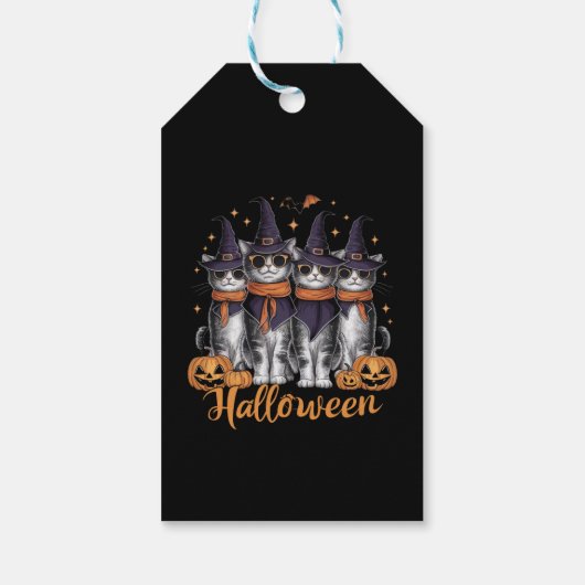Coole Halloween katten cadeau voor dochter cadeau Cadeaulabel (Achterkant)