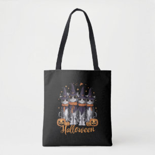 Coole Halloween katten cadeau voor dochter cadeau Tote Bag