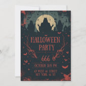 Coole Halloween Nacht Feest Kaart (Voorkant)