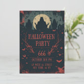 Coole Halloween Nacht Feest Kaart (Staand voorkant)