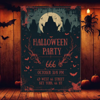 Coole Halloween Nacht Feest Kaart