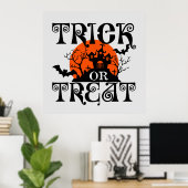 coole Halloween-truc Poster (Thuiskantoor)