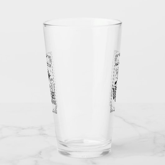 coole Halloween-witschakelaar woordkunst  Glas (Links)