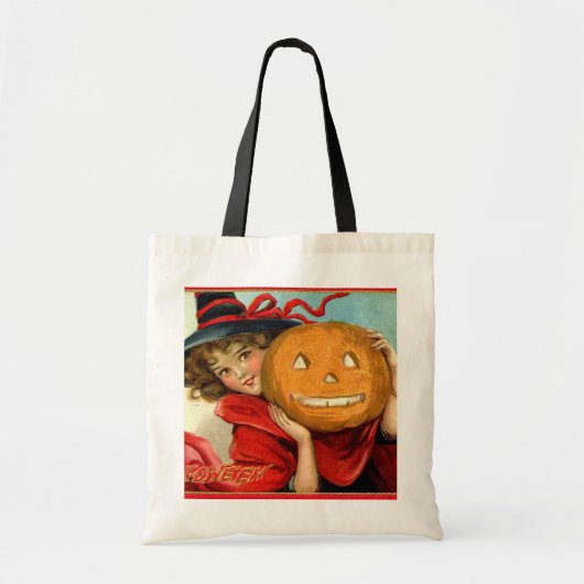 coole Halloween-wittruc met pompoen Tote Bag (Voorkant)