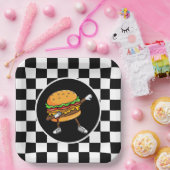 coole hamburger party liefhebbers papieren bordje (Feest)
