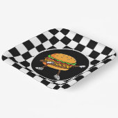 coole hamburger party liefhebbers papieren bordje (Gebogen)