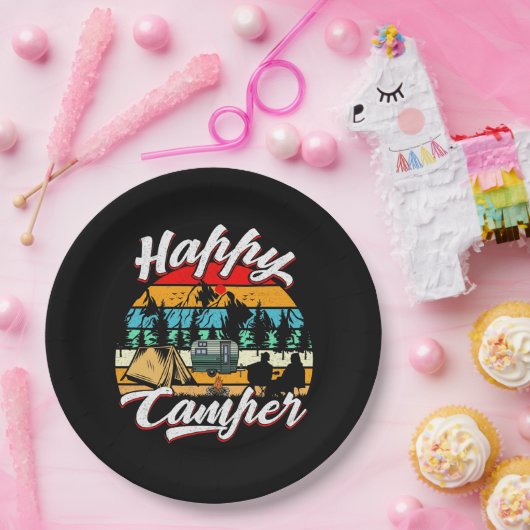 coole Happy Camper party Papieren Bordje (Feest)