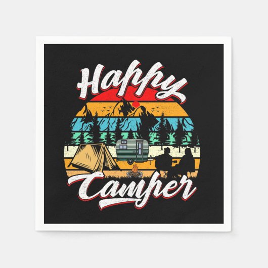 coole Happy Camper party Servet (Voorkant)