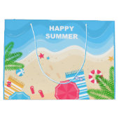 coole Happy Summer Beach Groot Cadeauzakje (Achterkant)