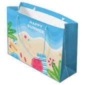 coole Happy Summer Beach Groot Cadeauzakje (Achterkant Gekanteld)