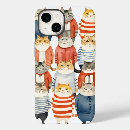 COOLE HIPSTER KATTEN Case-Mate iPhone CASE (Achterkant)