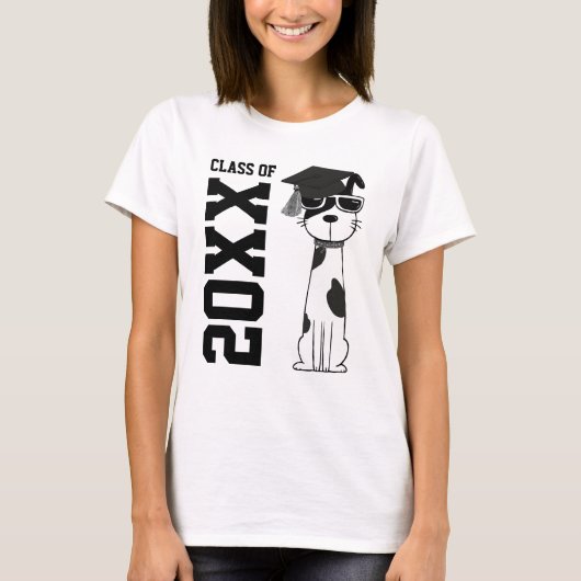 Coole hond afgestudeerd t-shirt (Voorkant)