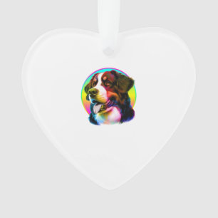 COOLE HOND KLEURRIJKE REGENBOOG ORNAMENT