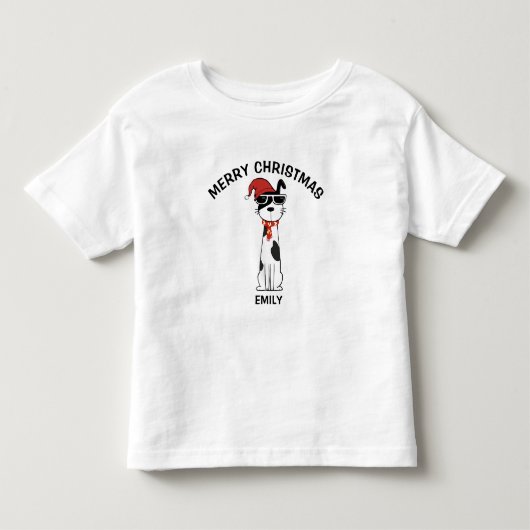 Coole Hond Prettig Kerstfeest Kinder Shirts (Voorkant)