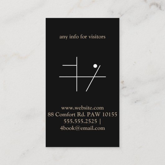 coole hond Rood-Wit Visitekaartje (Achterkant)