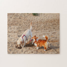 coole honden op het strand legpuzzel