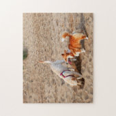 coole honden op het strand legpuzzel (Verticaal)