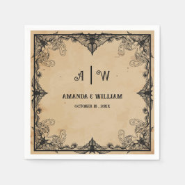 coole horror  Gothic classic Bruiloft servetten