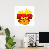 coole hotdog shop woordkunst poster (Thuiskantoor)