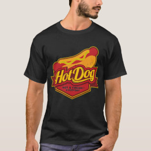 coole hotdog woordkunst t-shirt