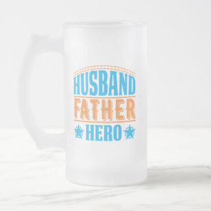 coole Husband Father Hero woordkunst Matglas Bierpul