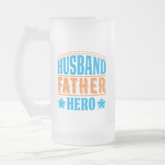 coole Husband Father Hero woordkunst Matglas Bierpul (Links)