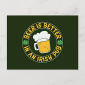coole Ierse pub-bierwoordkunst Feestdagenkaart (Voorkant)