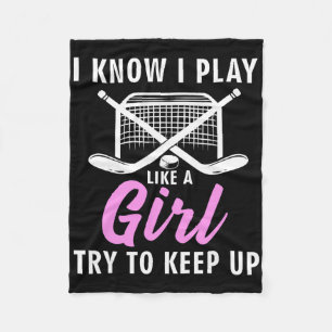 Coole ijshockey voor vrouwen meisjes veldhockey li fleece deken