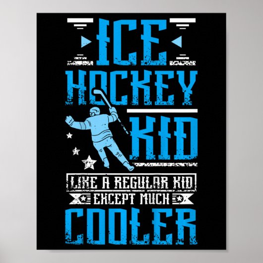 Coole ijshockeyjongen poster (Voorkant)