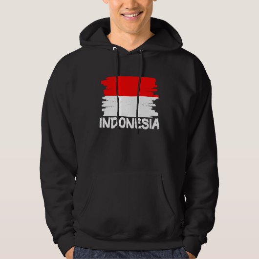 Coole Indonesische Vlag Hoodie (Voorkant)