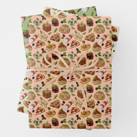 coole Italiaanse voedselpartij Inpakpapier Vel (In situ)