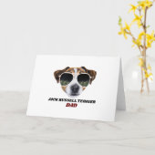 Coole Jack Russell Terrier Vader Vaderdag Honden Kaart (Gele Bloem)