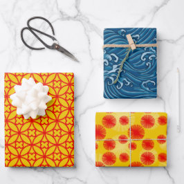 coole Japanse patroonpagina's voor papierpakjes Inpakpapier Vel