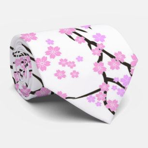 coole Japanse stropdas met floreel patroon