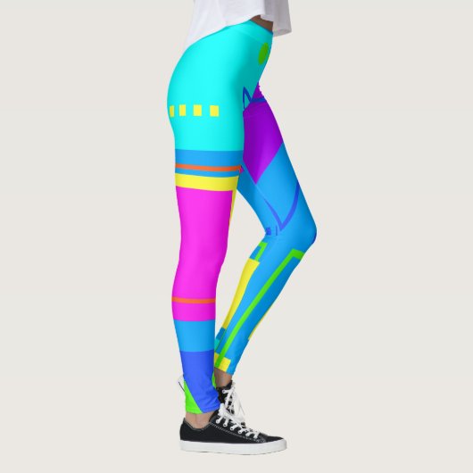 COOLE JAREN TACHTIG ERA SHAPE PATROON JAREN '80 NE LEGGINGS (Rechts)