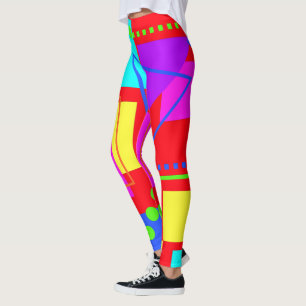 COOLE JAREN TACHTIG ERA SHAPE PATROON JAREN '80 NE LEGGINGS